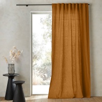 Штора Из осветленного льна со шторной лентой Private 140 x 350 см бежевый AM.PM  фото, kupilegko.ru